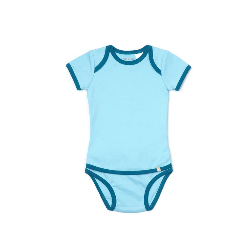 Ocean Wave Easyeo Classic SS Romper Light Blue