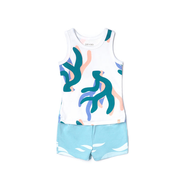 Ocean Wave Easyeo Tank Top Romper WHT-BIGCOR (Copy) OETEO Singapore