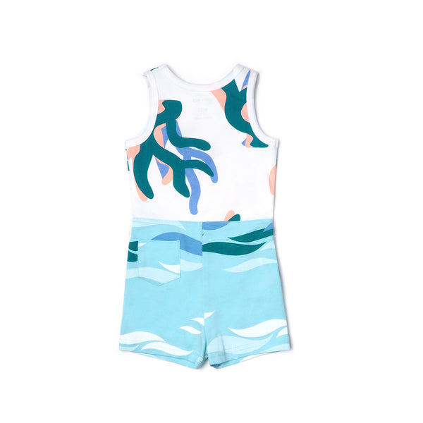 Ocean Wave Easyeo Tank Top Romper WHT-BIGCOR (Copy) OETEO Singapore