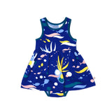 Ocean Waves Tank Top Romper Dress COB-SEA