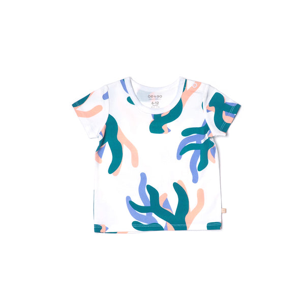 Ocean Waves Essential Tee (WHT-BIGCOR)