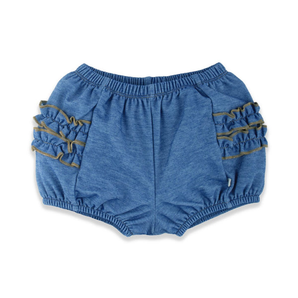 DENIM BABY RUFFLE PANTIES FRONT (BLUE) 