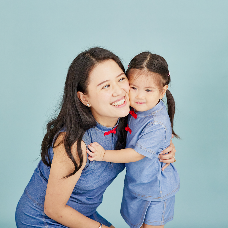CNY Modern Blessings Toddler Skort (Sky Blue)