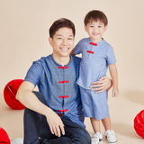 CNY Modern Blessings Baby Toddler Polo Tee (Sky Blue)