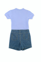 Denim Baby Easyeo Romper Purple