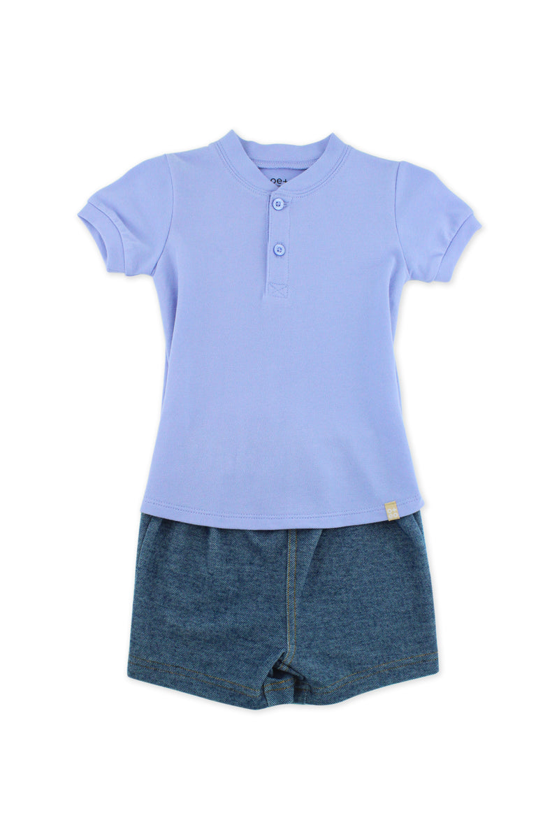 Denim Baby Easyeo Romper Purple