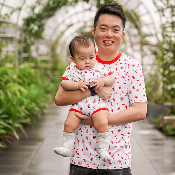OETEO Heritage Singapore Icons Baby Mandarin Collar Playsuit