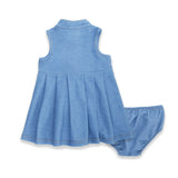 CNY Modern Blessings Baby Mandarin Sleeveless Dress (Sky Blue)