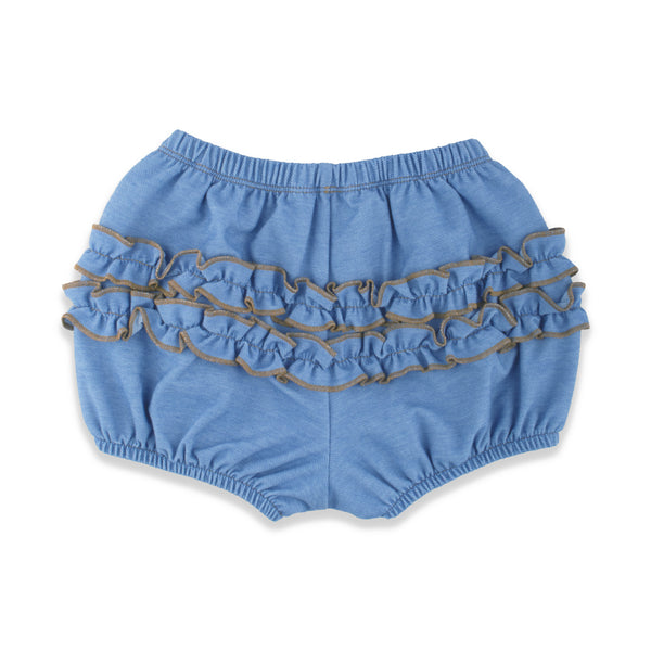 OETEO Denim Baby Ruffle Panties (Sky Blue)