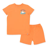 OETEO Duckie's Day Off Bamboo Toddler Tee Set (Orange)