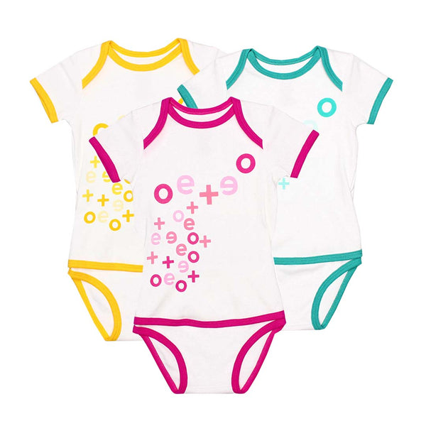Essential Baby Unisex Easyeo Romper 3pc Bundle (Pink)