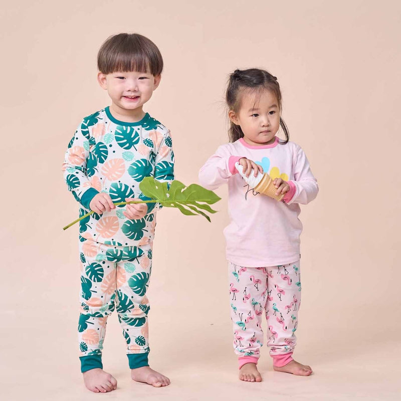 Tropical Land Toddler Jammies Set (Printed Green)