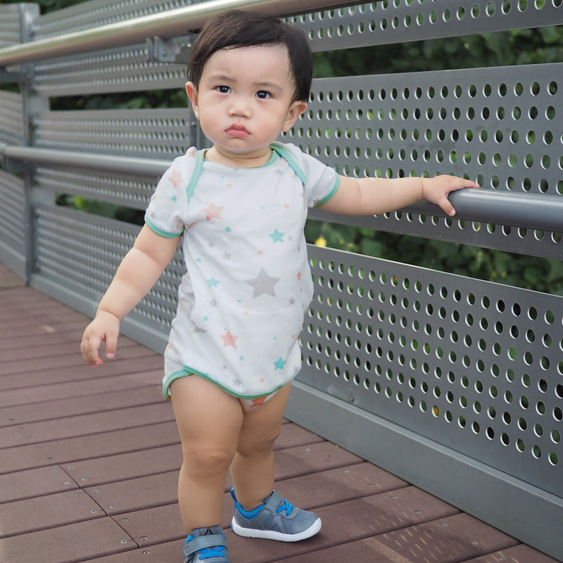 Baby boy dressed Starry Milky Way Easyeo Rompers  | Oeteo Singapore