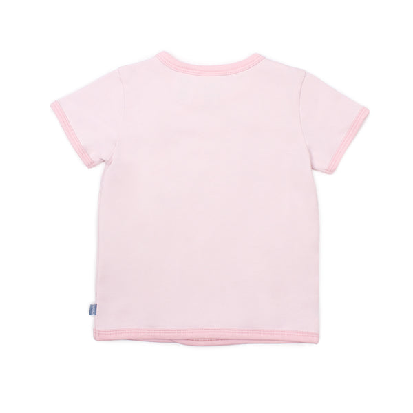 Love From Above Front Snap Baby Short Sleeve (Pink) | Oeteo Singapore