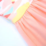Camo Flash Drop Waist Ruffle Dress (Pink color) | Oeteo Singapore