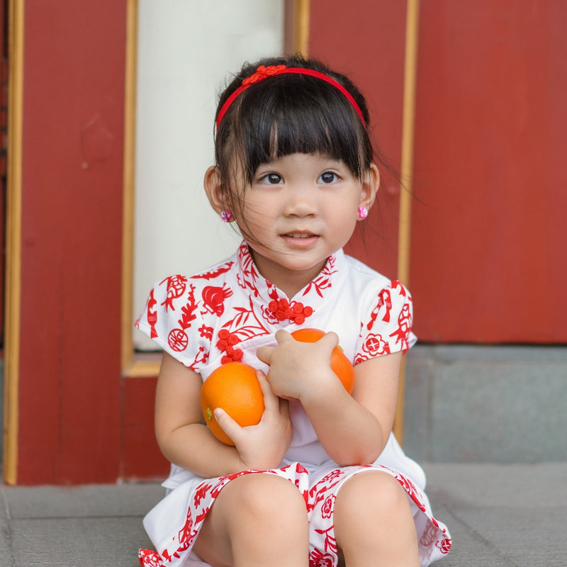 Jian Zhi Missy Mandarin Collar Set (Red)
