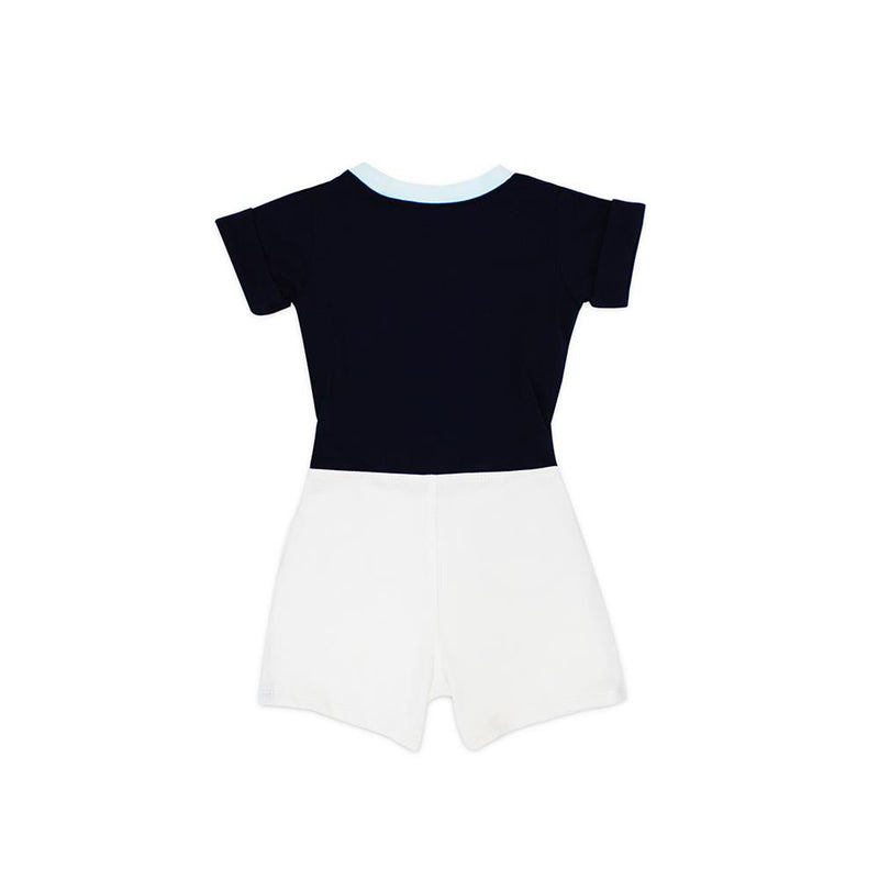 Duo Tag , You’Re It! Romper Shorts (Navy) | Oeteo Singapore