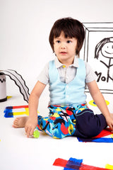 OETEO Get Messy Gingham Vest Polo Shirt
