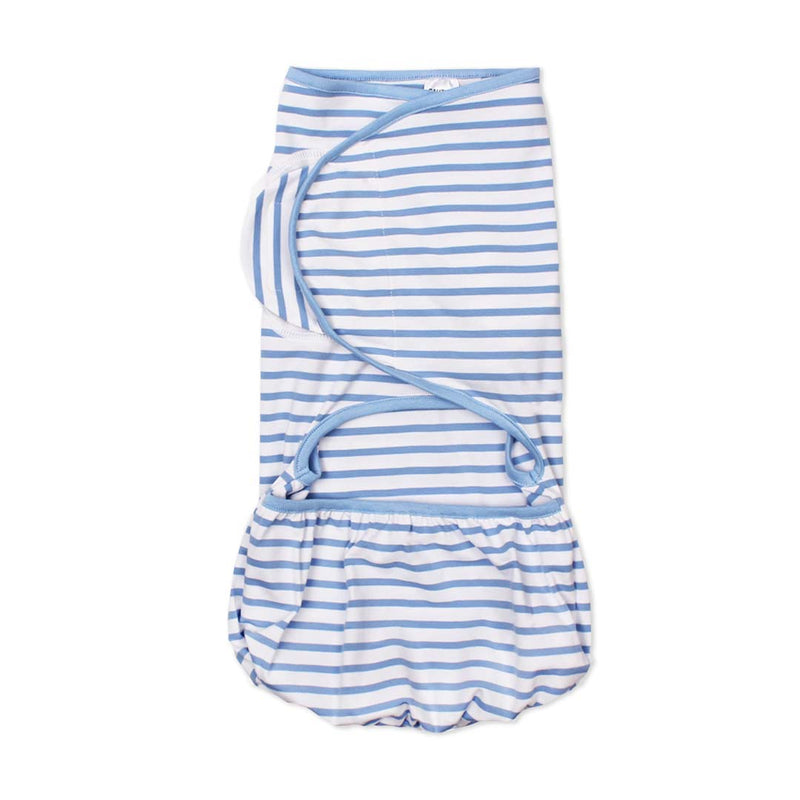 Love From Above Stripy Baby Swaddle (Blue)