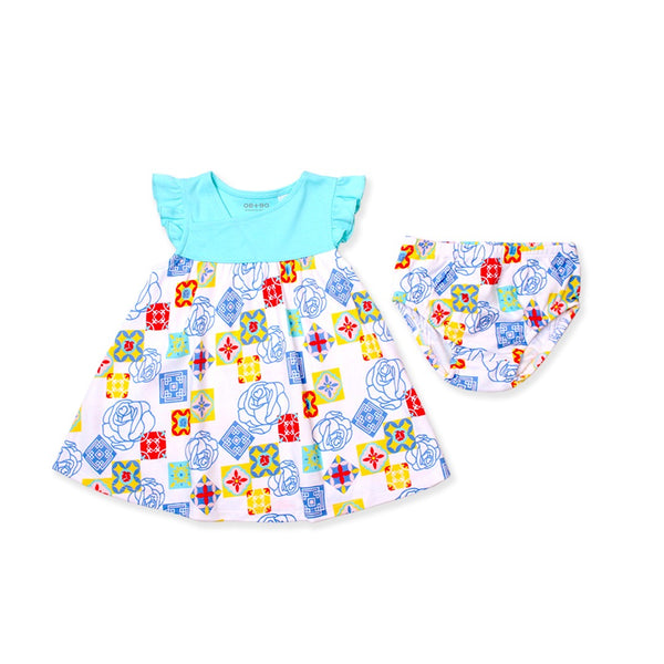 Peranakan Baby Flutter Sleeve Dress Set OETEO Singapore