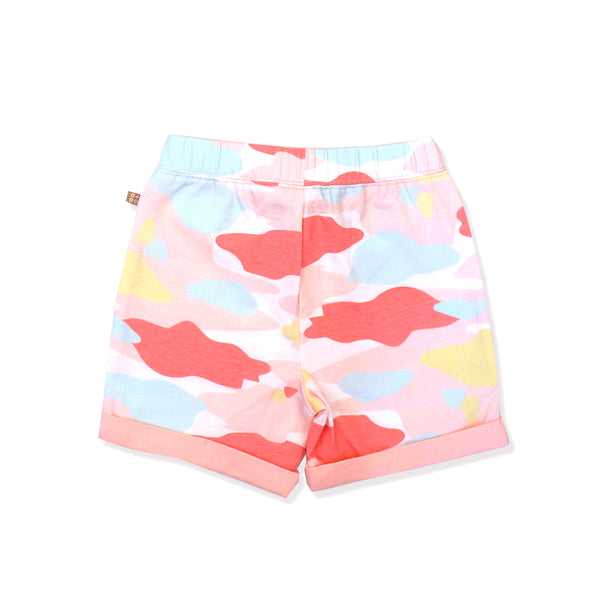 Camo Flash Toddler Casual Shorts Pink  | Oeteo Singapore