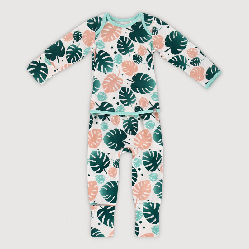 Tropical Land Baby Easywear Romper (Printed Green)
