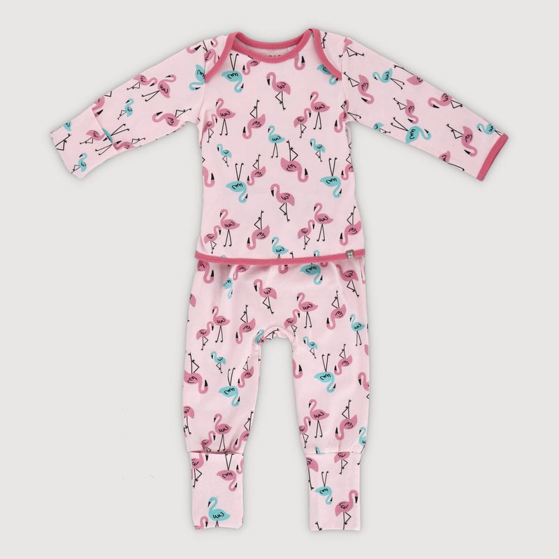 Tropical Land Baby Easywear Romper (Printed Pink)