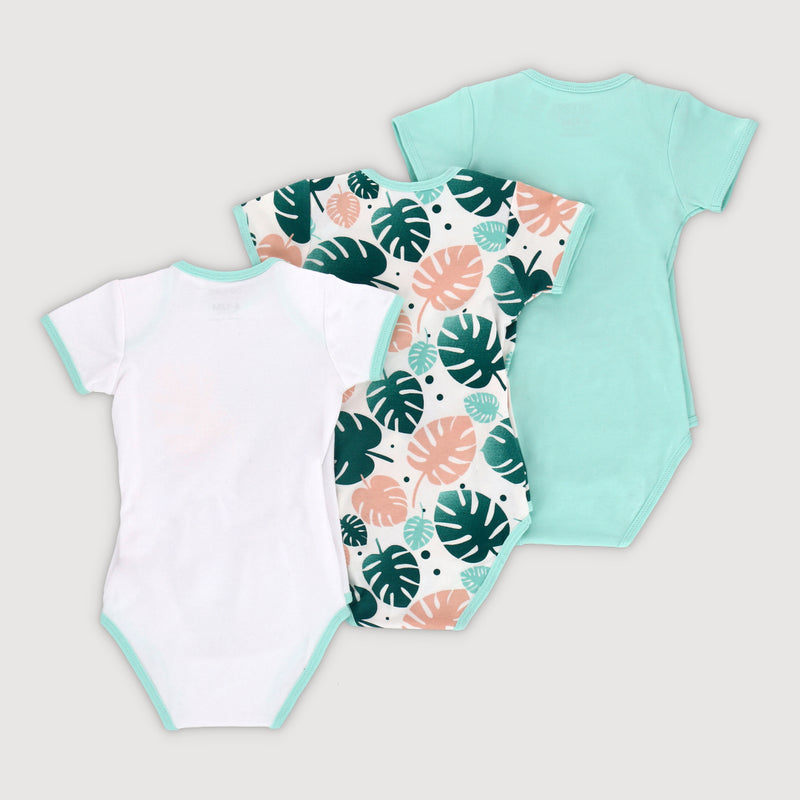Tropical Land Baby Easyeo Rompers 3 Pc Bundle (Green)