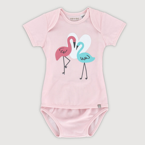 Tropical Land Baby Easyeo Romper (Light Pink)