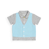 Get Messy Gingham Vest Polo Shirt | Oeteo Singapore