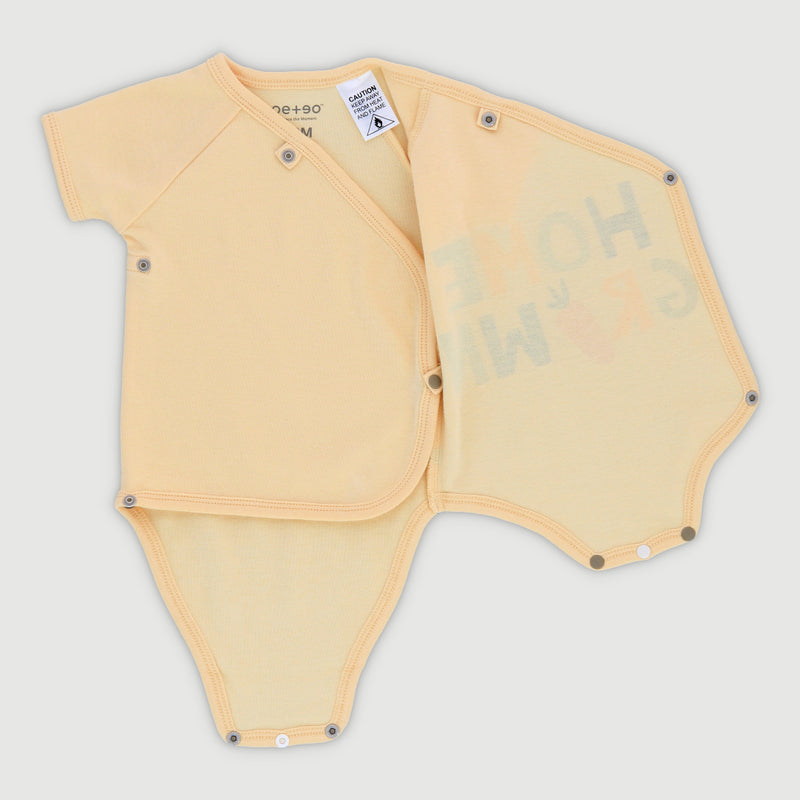 Happy Days Baby Short Sleeve Kimono Romper (Yellow)