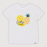 Lucky Charm Toddler Essential Tee Printed (White) | OETEO Singapore