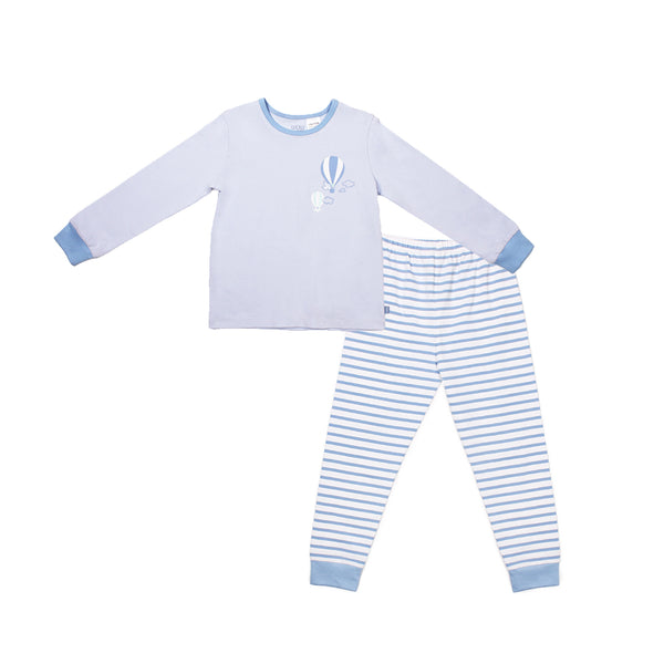 Love From Above Long Sleeve Toddler Jammies Pyjamas Set (Blue Striped)) | Oeteo Singapore