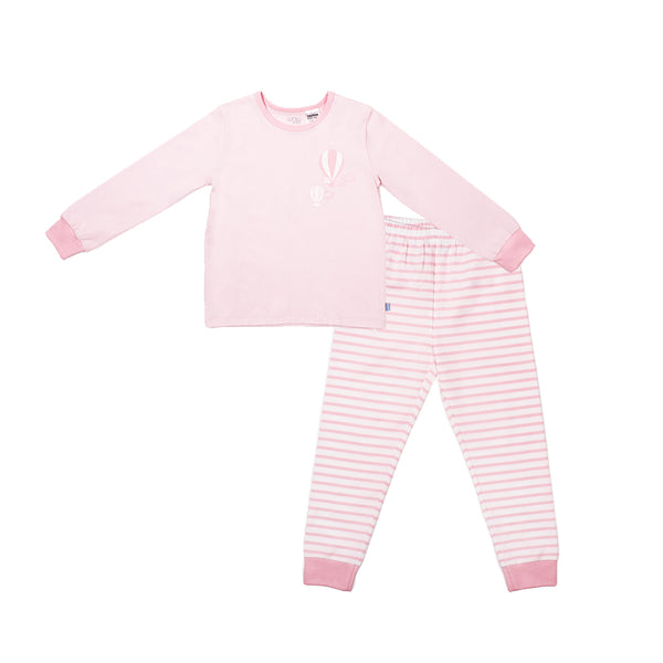 Love From Above Long Sleeve Toddler Jammies Pyjamas Set (Pink Striped) | Oeteo Singapore
