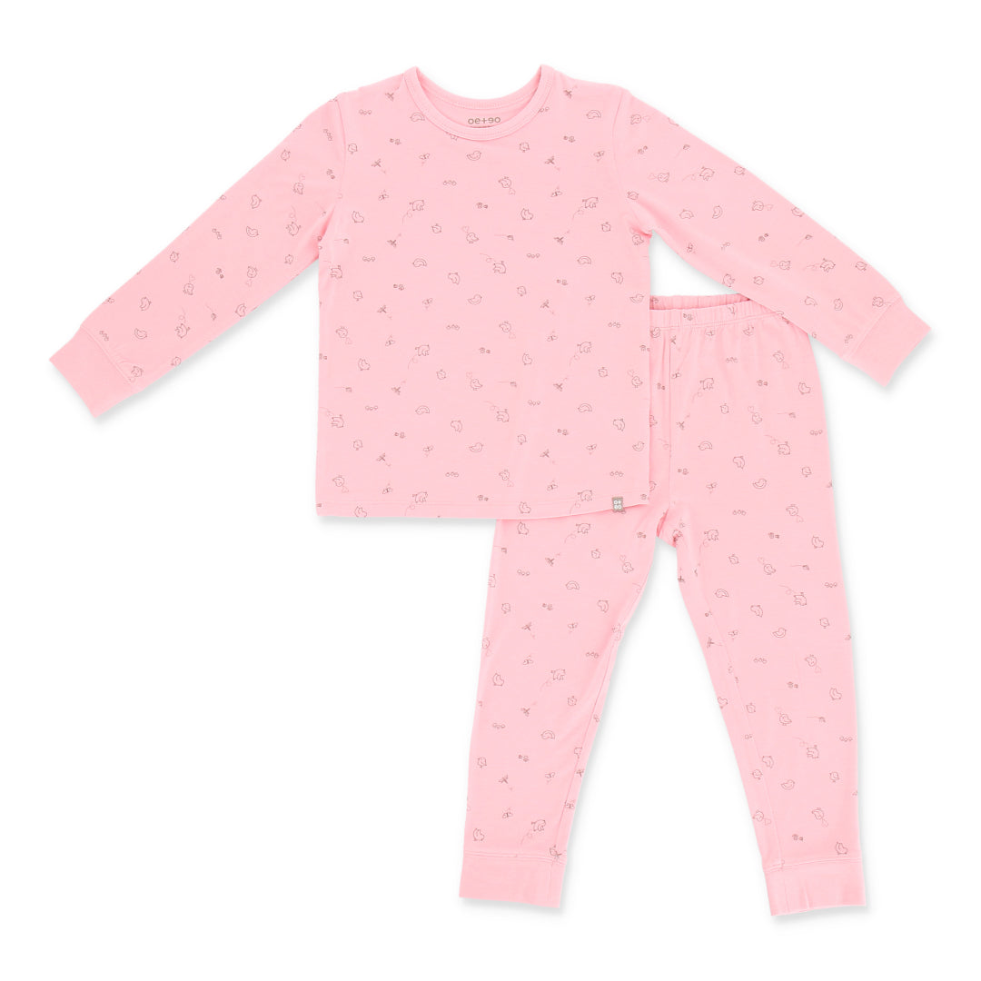 An Adventure Bamboo Kid Jammies Pyjamas Set (Pink) – OETEO Singapore