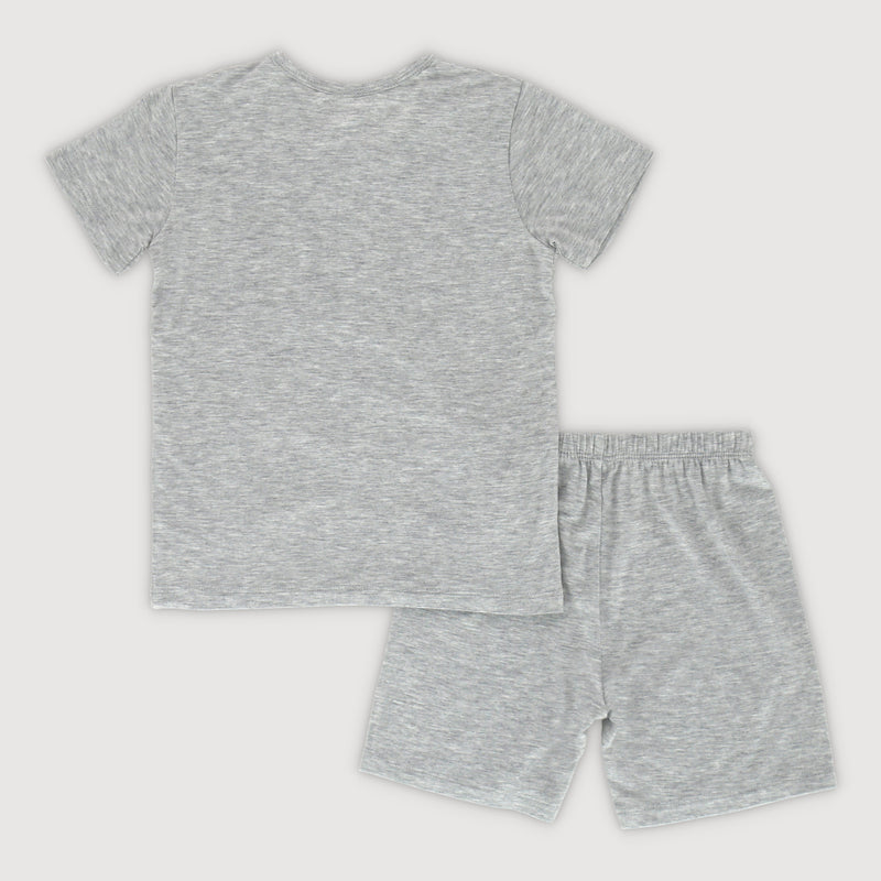 All Things Wonder Bamboo Kids Short Sleeve Jammies Set (Grey)