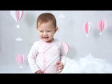 Love From Above Long Sleeve Toddler Jammies Pyjamas Set (Stripy Pink)